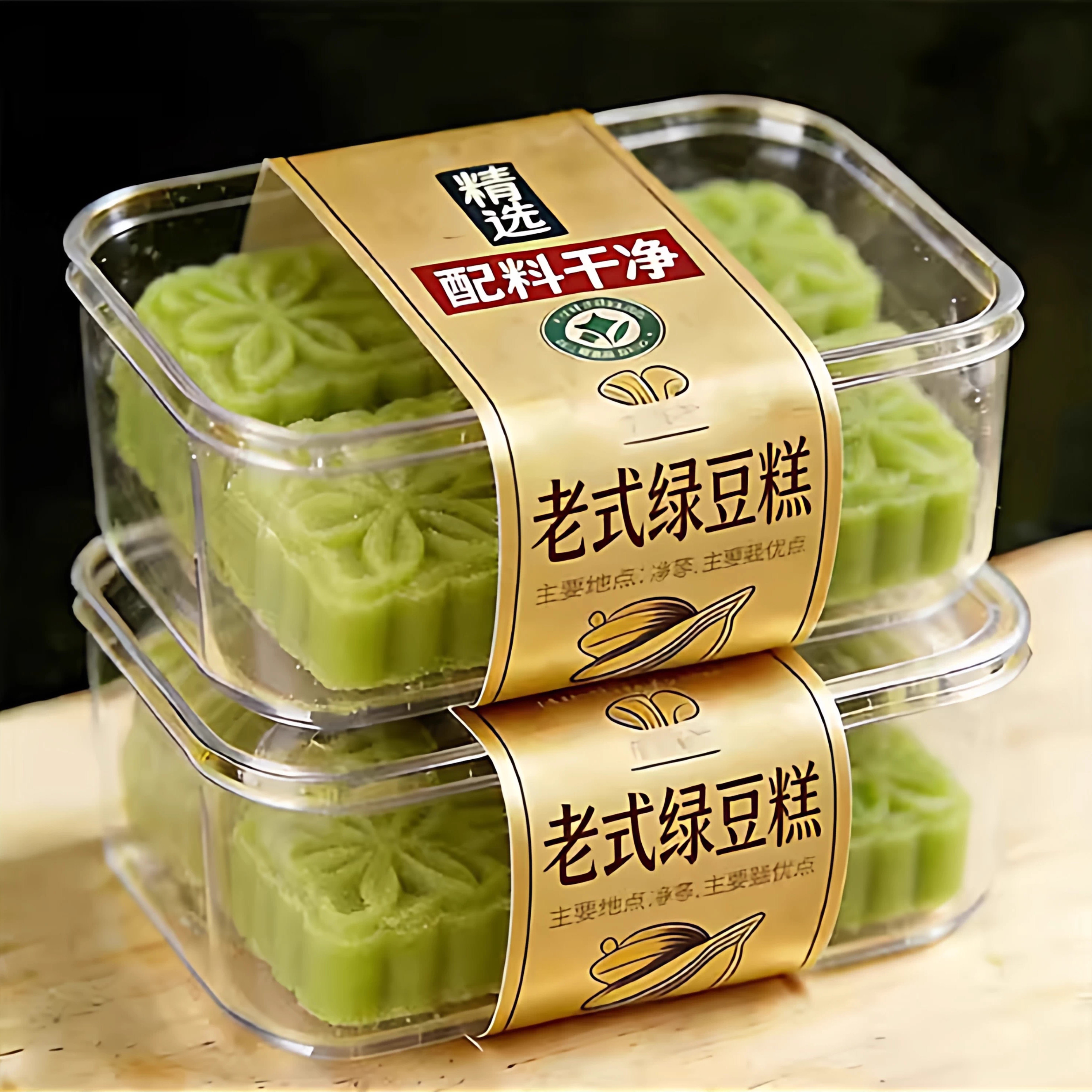 传统绿豆糕官方旗舰店上海老字号绿豆糕老式正宗绿豆糕无糖无添加