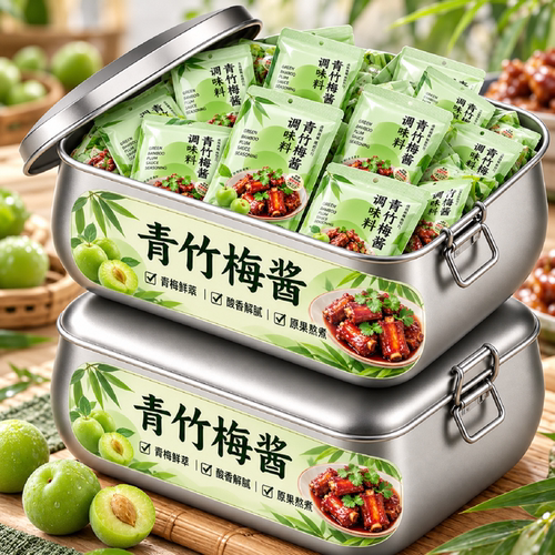 青竹梅酱酸甜带咸梅酱排骨梅子果酱烧肉烧鹅蘸料酸梅酱家独立包装