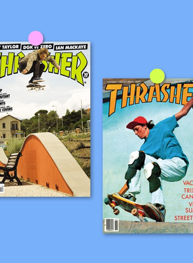 滑板杂志海报美式复古潮流Skate宿舍卧室工作室书桌背景墙装饰画