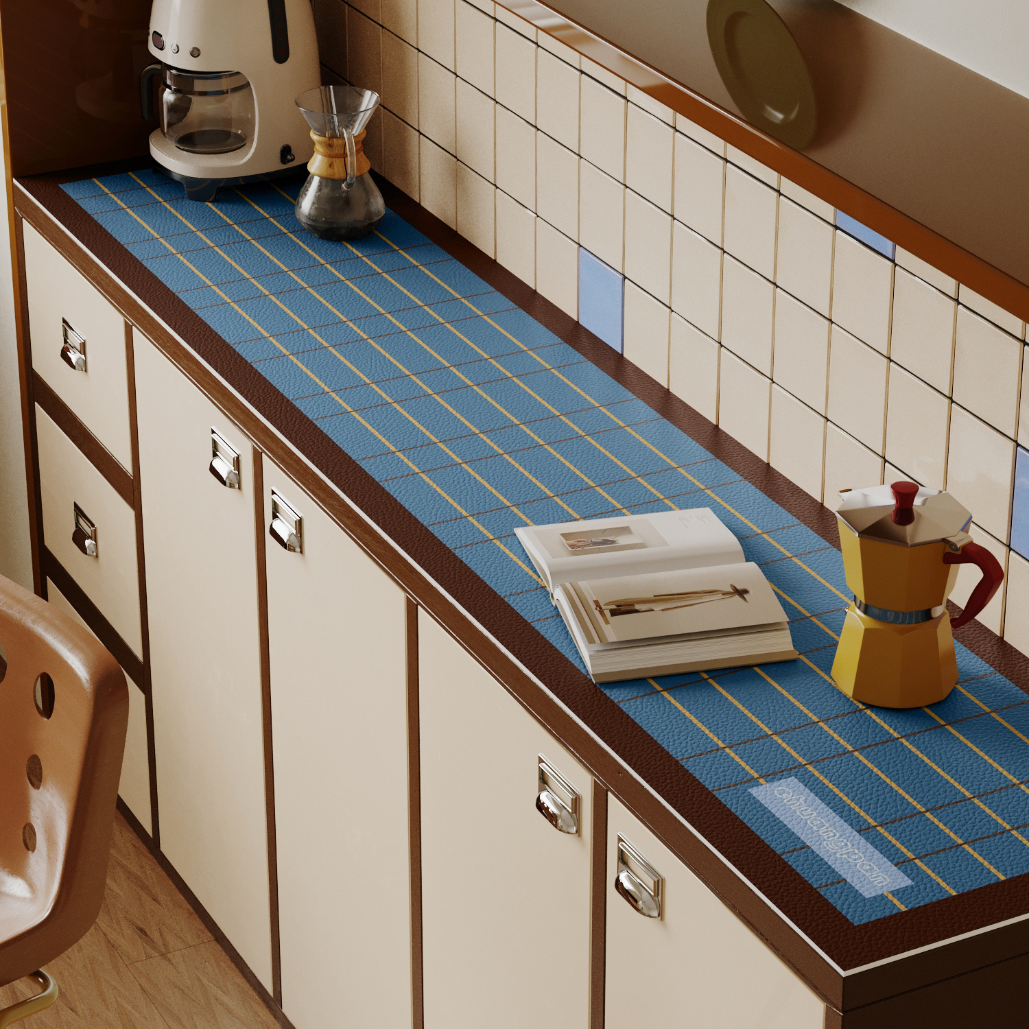 餐柜桌垫鞋柜电视柜台面保护垫子盖布餐桌简约高级防脏皮革桌布