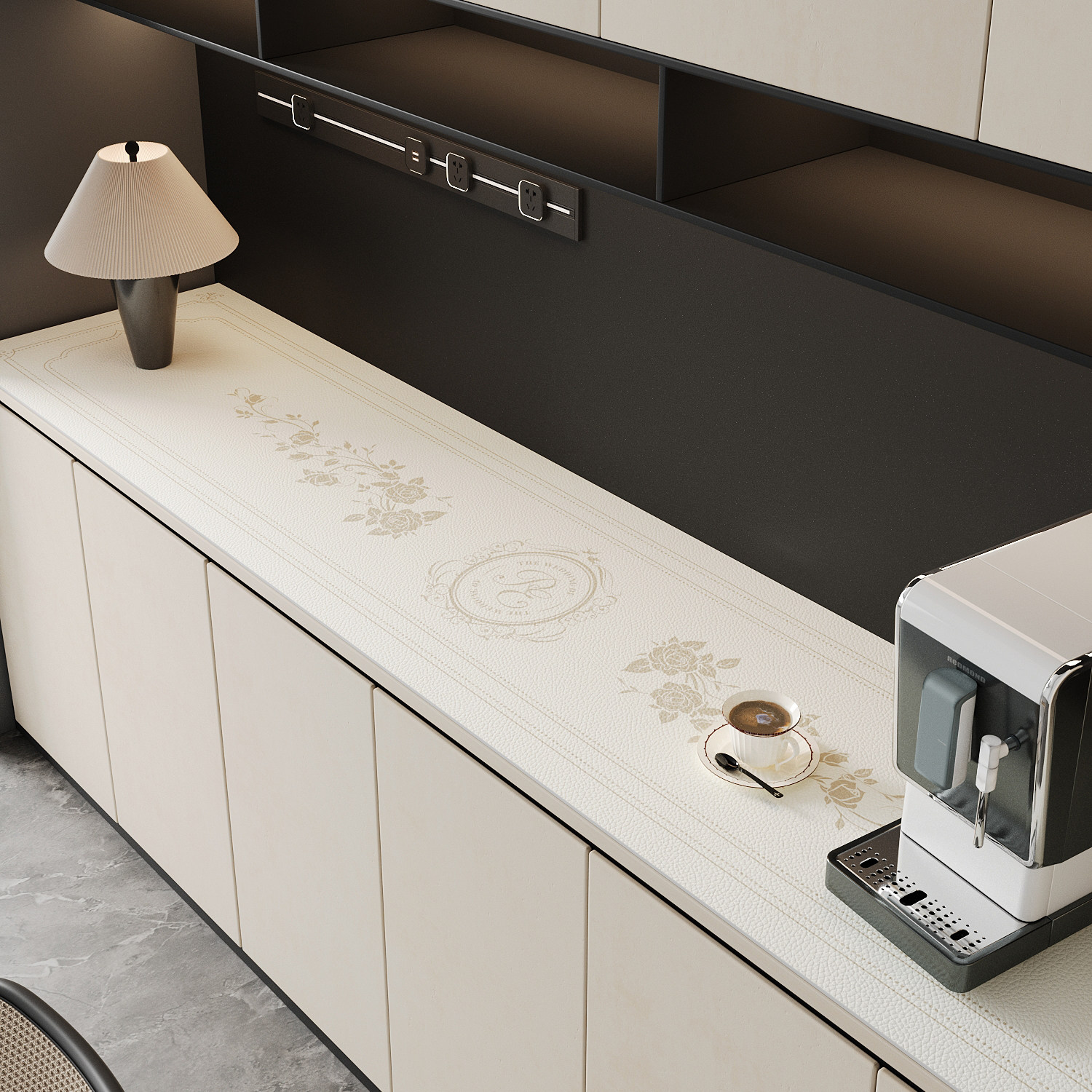 餐柜桌垫电视柜鞋柜玄关轻奢高级皮革桌布防脏台面保护垫子盖布