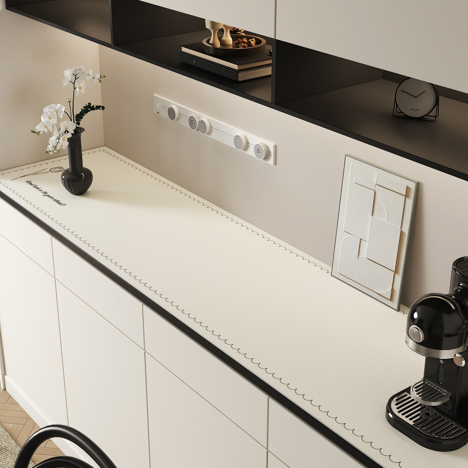 餐柜桌垫电视柜鞋柜玄关轻奢高级皮革桌布防脏台面保护垫子盖布