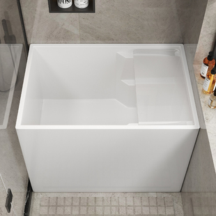 亚克力家用小户型成人方形独立式 可移动浴缸浴盆泡澡桶 深泡免安装