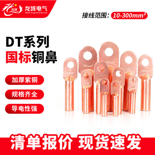 DT紫铜线鼻子铜接头镀锡堵油铜管