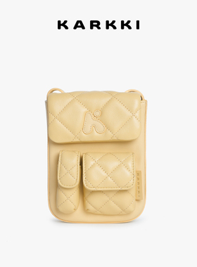 张淼怡同款 KARKKI/个奇利是包头层牛皮羊皮设计感单肩斜挎腋下包