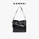 KARKKI 个奇托特包头层牛皮系带大容量休闲通勤水桶包单肩女包包