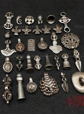 速发托甲天铁挂件吊坠 西藏手串项链配珠装饰藏式铜配饰散珠卡子