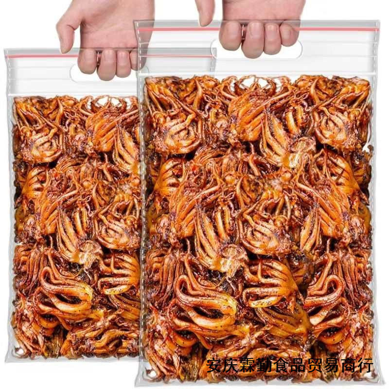 香辣小吃零食麻辣鱿鱼须丝即食罐装小海八爪鱼海鲜罐头铁板鱿鱼片
