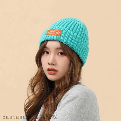 网红Korean thickened knitted hat women's fall and winter cas