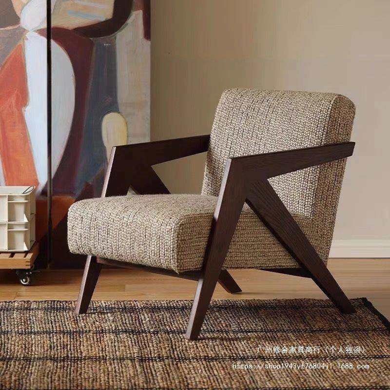 单人沙发椅理查德法式中古风客厅阳台休闲椅子实木设计师沙发单椅,居家日用,美容小工具,淘宝优惠券,粉丝福利购,淘宝优惠卷