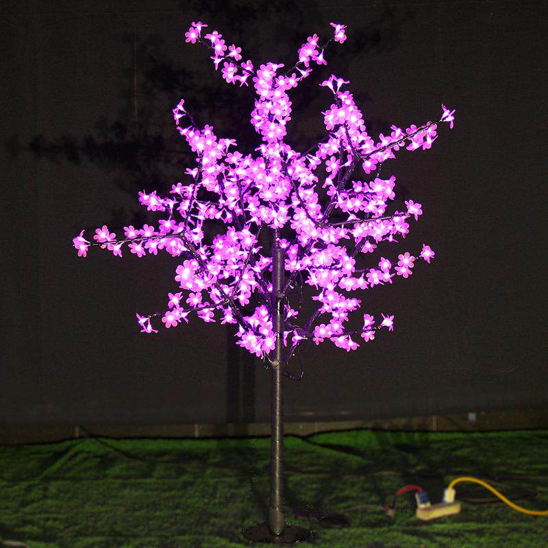厂家 LED铁杆桃花树灯水果树粉色户外景观灯节日亮化灯装饰灯