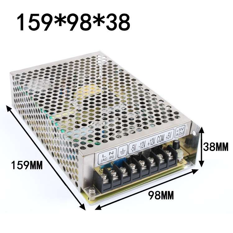 220V转+5V+12V-5V-12V直流60W开关电源5.5A2A0.5A变压器Q-60B四组