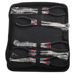 11寸5PCS加长柄尖嘴钳套装 尖钳45度90度弯头弯嘴长嘴钳子O型夹持