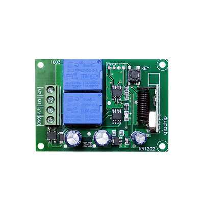 KR1202 直流12V2路无线遥控开关控制器马达电机继电器正反转433