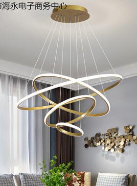 餐厅吊灯 北欧现代简约饭厅大气轻奢led吊灯 家用卧室客厅吊灯