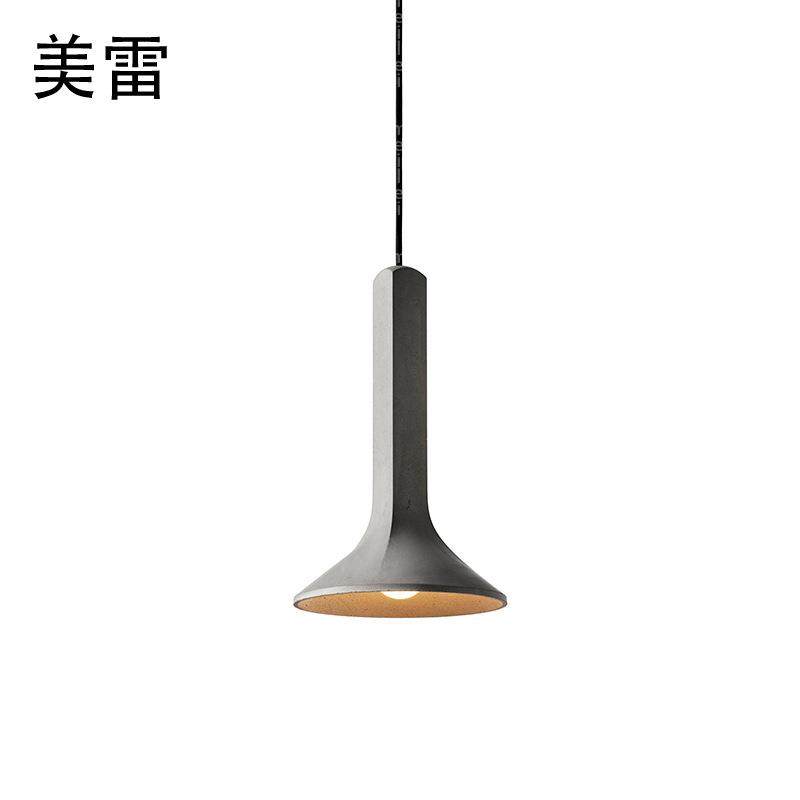 北欧单头水泥吊灯卧室床头简约创意个性工业现代三头网红餐厅吊灯