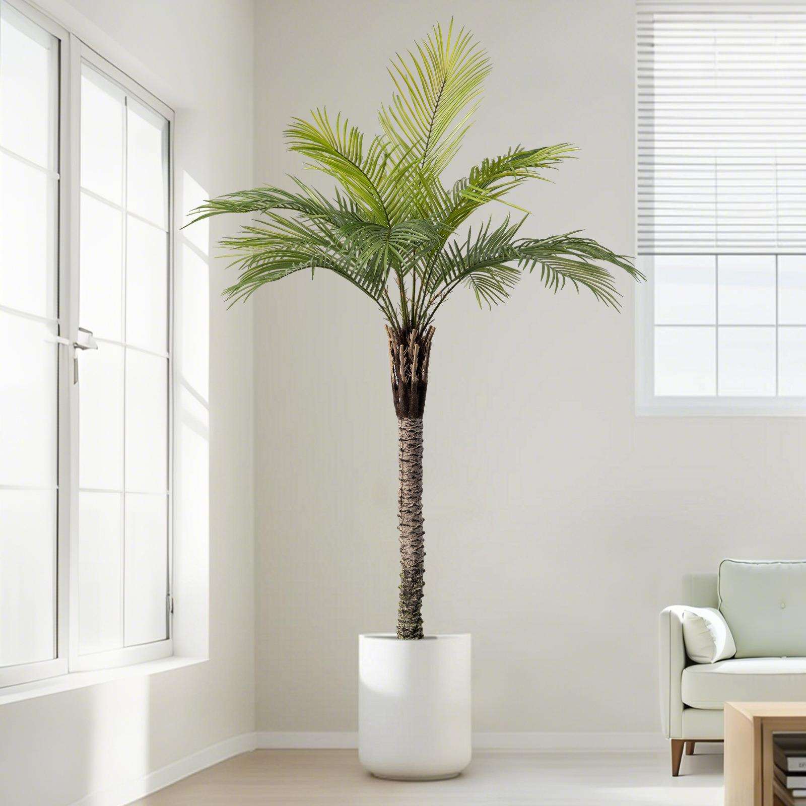 大型景观仿真植物散尾葵盆栽高级棕榈树园林造景室内摆件盆景假花