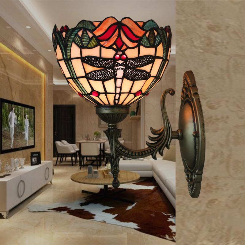 外贸出口外销跨境蒂欧式复古创意蜻蜓壁灯客厅卧室书房餐厅楼梯灯