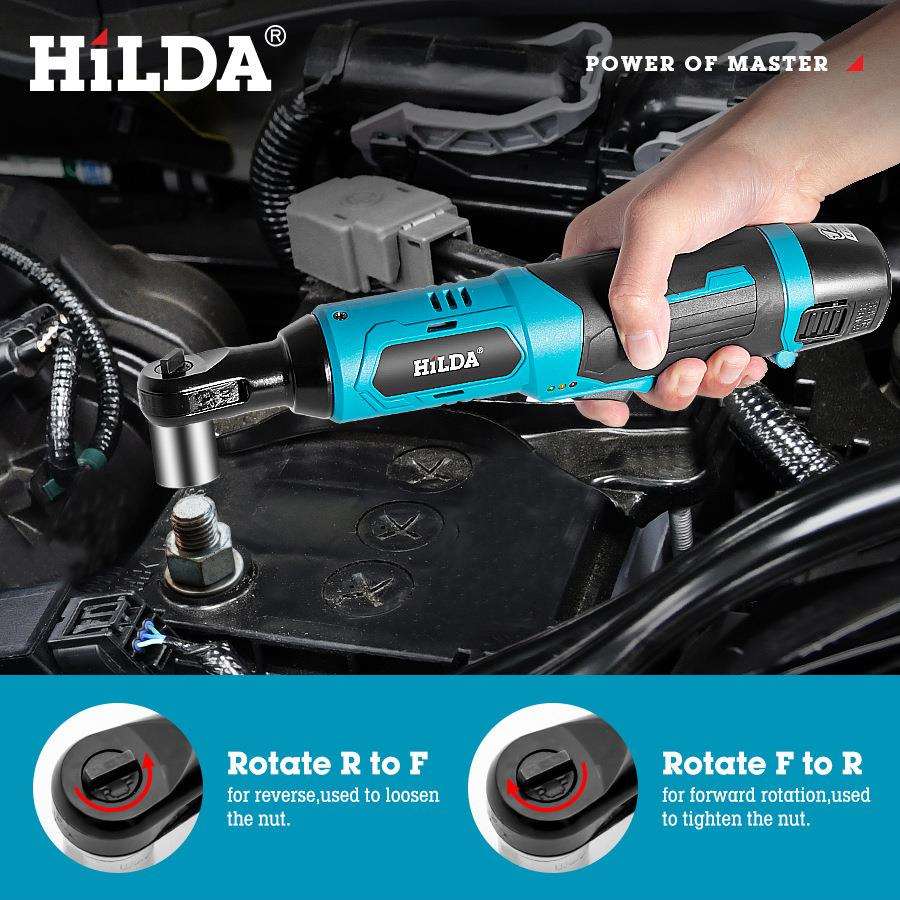 12V 锂电棘轮扳手角向充式冲击电动扳手工具家用扳手配件组合套装