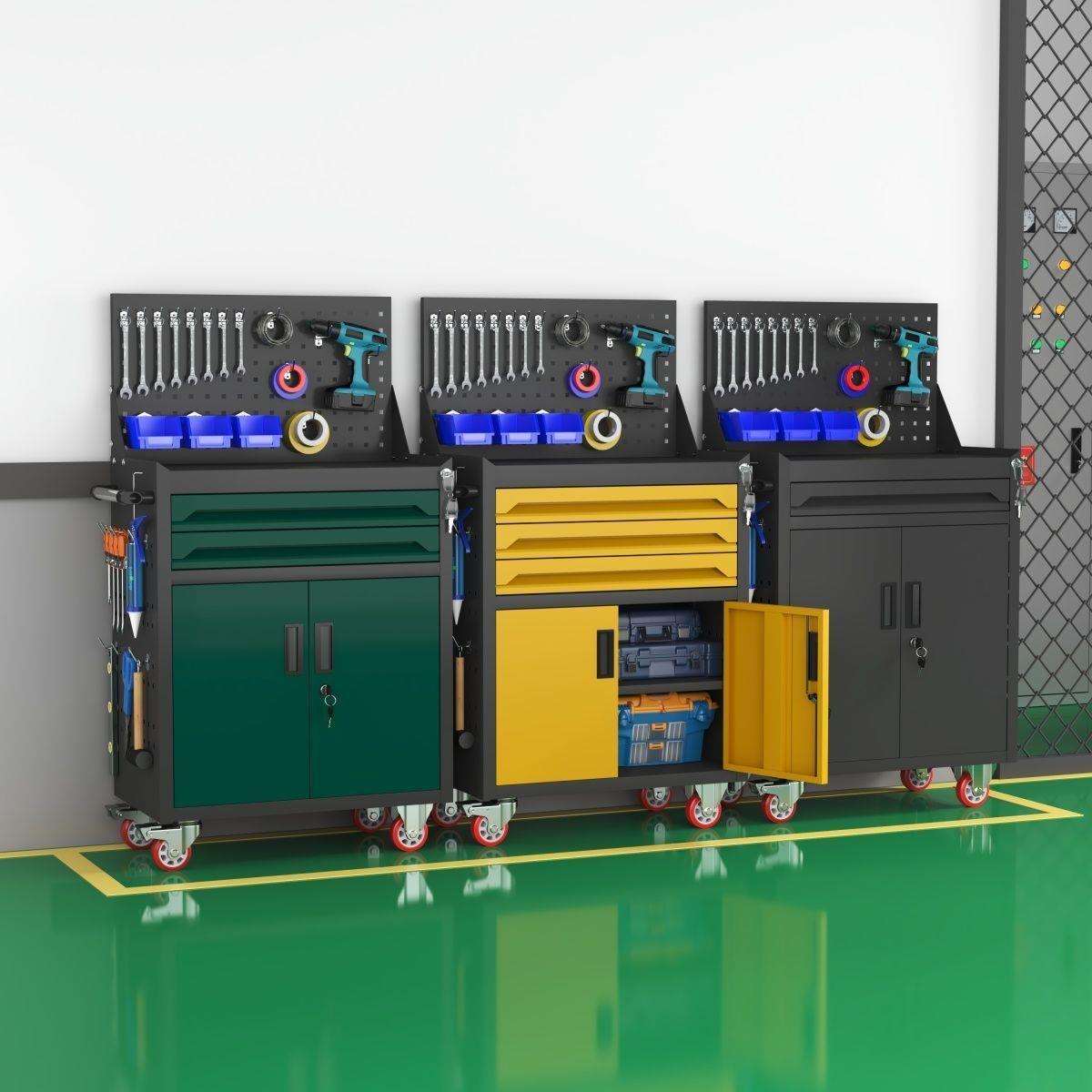汽修工具车抽屉五金维修手推箱多功能移动重型工具矮柜车间工作台