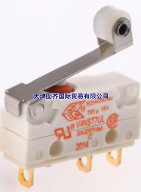 V4NST7YRUL思博 微动开关滚轮杠杆5A250V 20x10.3x6.4mm