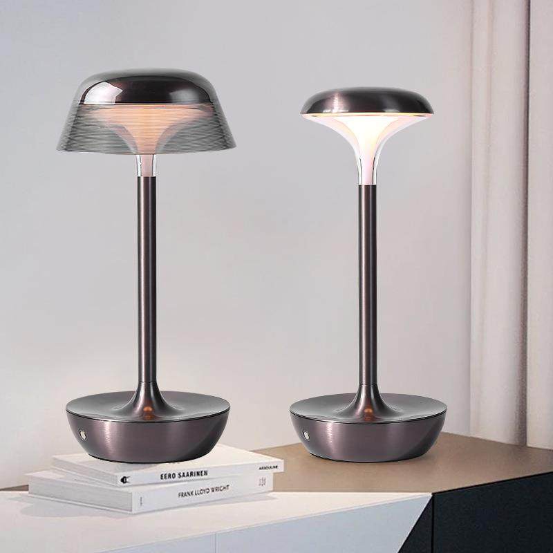 跨境新款小台灯韩式透明灯罩轻奢高级感清吧酒吧露营氛围装饰台灯