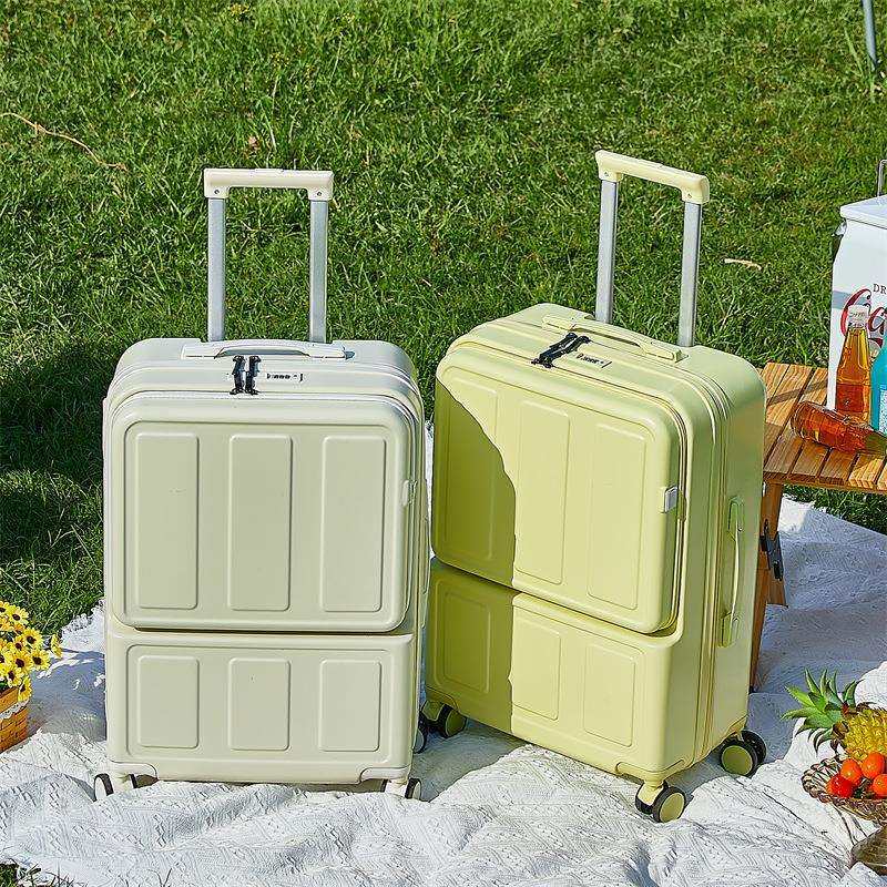 高颜值日系前置开口行李箱女小型轻便多功能韩版旅行密码拉杆箱子,3C数码配件,USB灯,淘宝优惠券,粉丝福利购,淘宝优惠卷