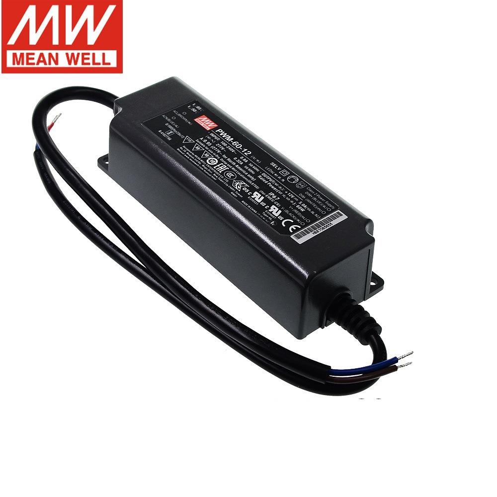 明纬LED开关电源PWM-60-12/24 60W PWM恒压PWM输出KNX LED驱动器