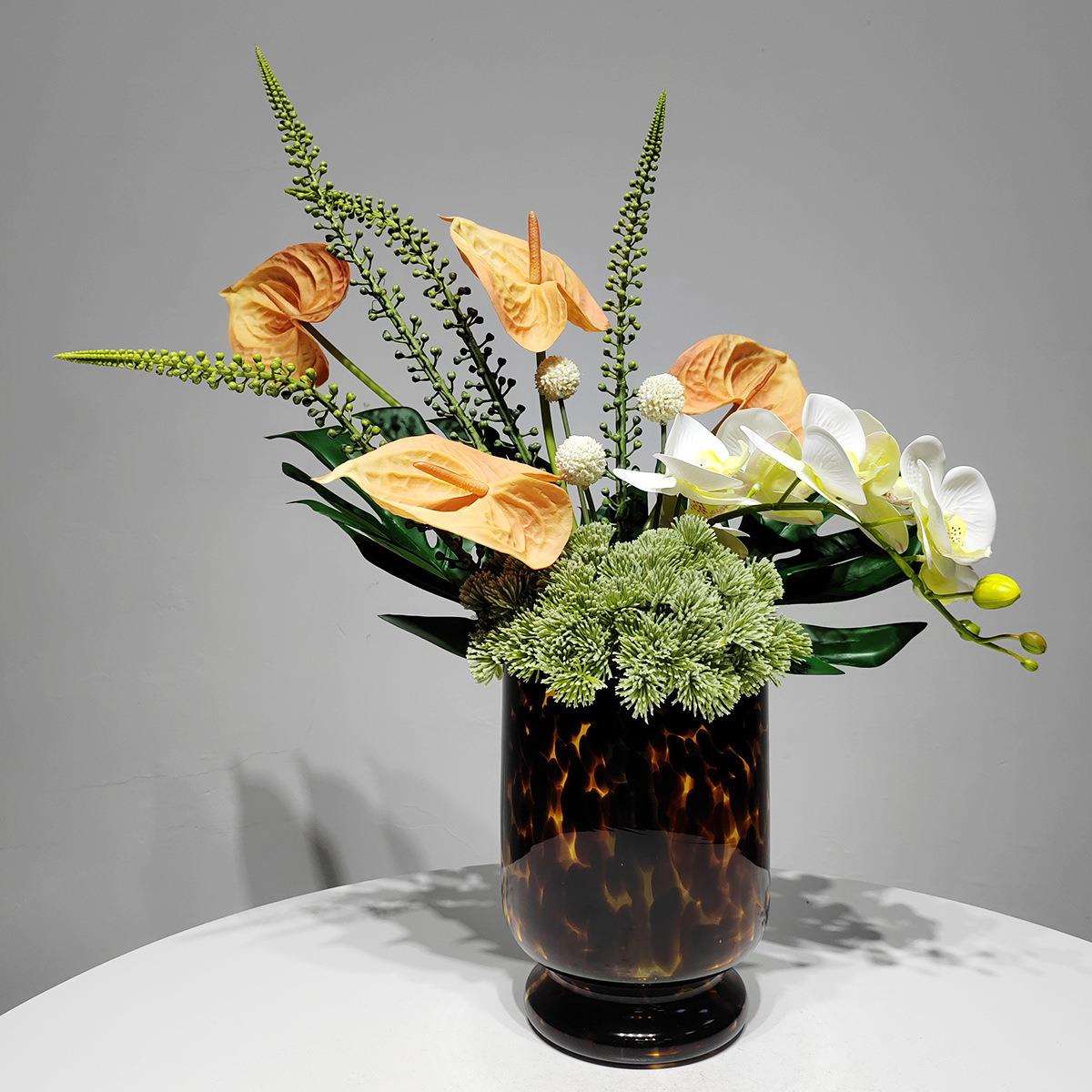 现代高级感假花束套装样板房酒店售楼处桌面仿真花艺饰品摆件