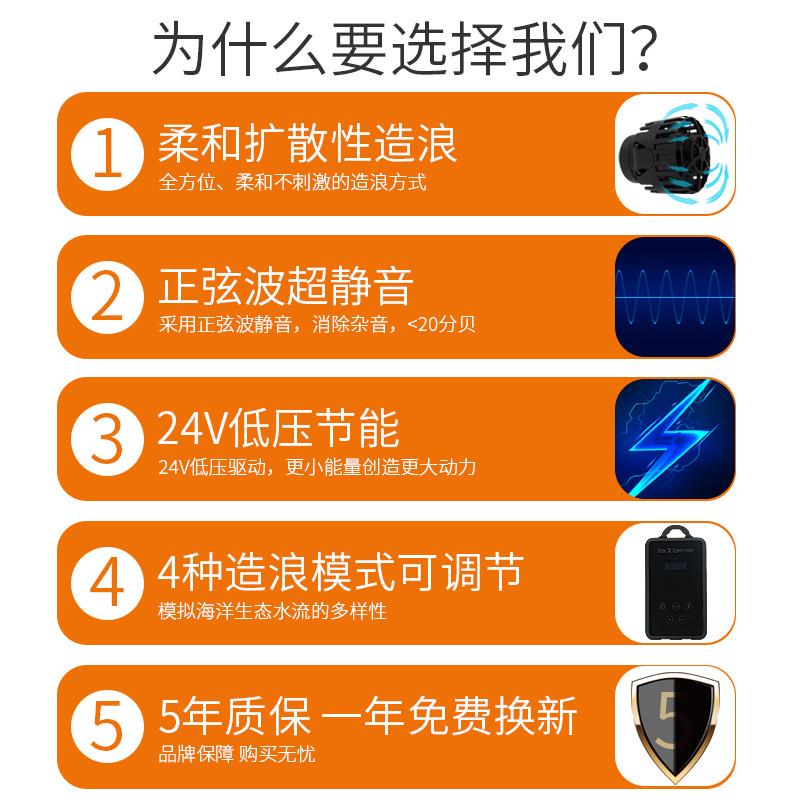 无动力造浪中科变频泵流海水造淡泵珊瑚软体缸迷你泵强磁吸三代图片