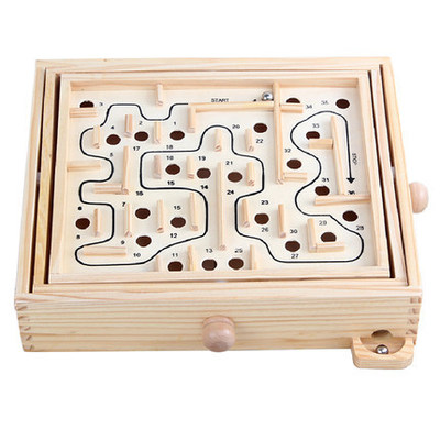 大号平衡球滚珠迷宫 成人儿童互动游戏 80后怀旧木制玩具厂家