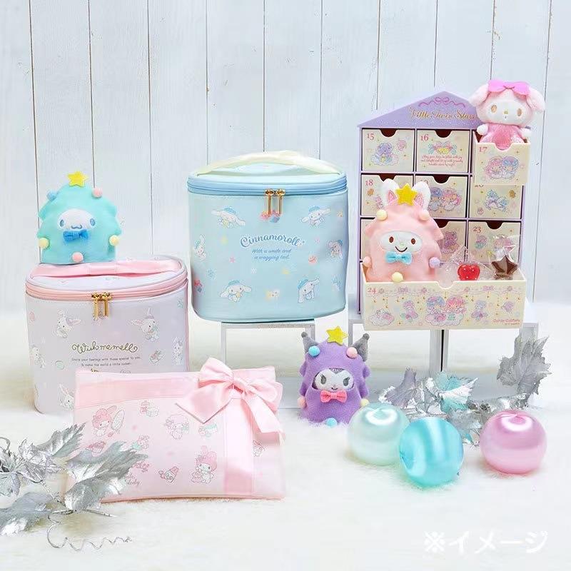 日系可爱少女心手提圆筒式化妆包玉桂狗化妆品收纳袋粉色洗漱包