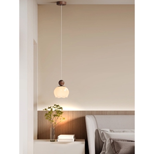 法式中古风铃兰主卧室床头吊灯复古可升降2026新款高级感吊线灯具