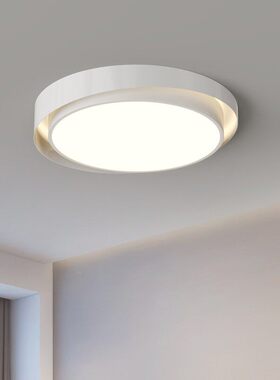 口卧室灯吸顶灯简约现代白圆形邻里房间灯进普间瑞全光谱色房护眼