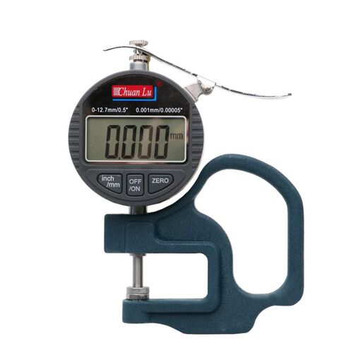 川陆千分位0-12.7MM数显G型测厚规纸张塑料厚薄规厚度计0.001mm
