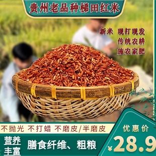 25年贵州老品种红米五谷杂粮农家自种糙米家庭营养早餐膳食粥粗粮