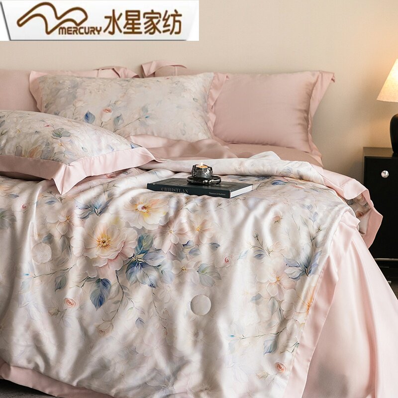 水星家纺夏凉被莱赛尔天丝夏被图片