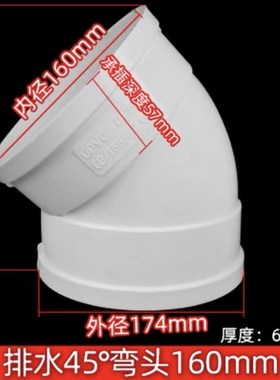 抽油烟机排烟管160180变径转接头直通烟道排气三通配件PVC硬管