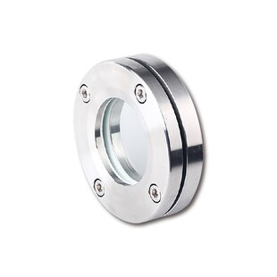 304/316L材质不锈钢法兰视镜 内六角人孔玻璃观察镜 碳钢视镜法兰