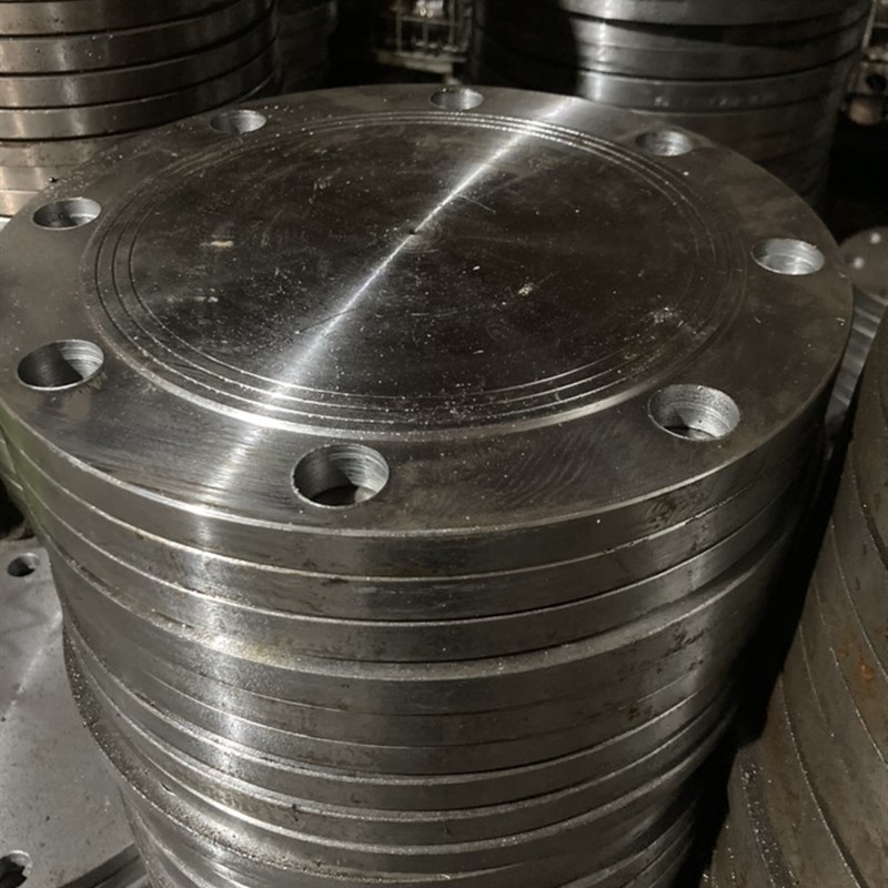 国标碳钢锻打法兰盲板法兰盖 管道盲板堵板 DN100 150 200 250