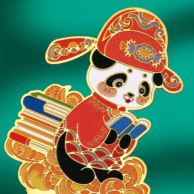 速发四川成都旅游大熊猫元素文创小礼物古典中国风戏曲脸谱金属书