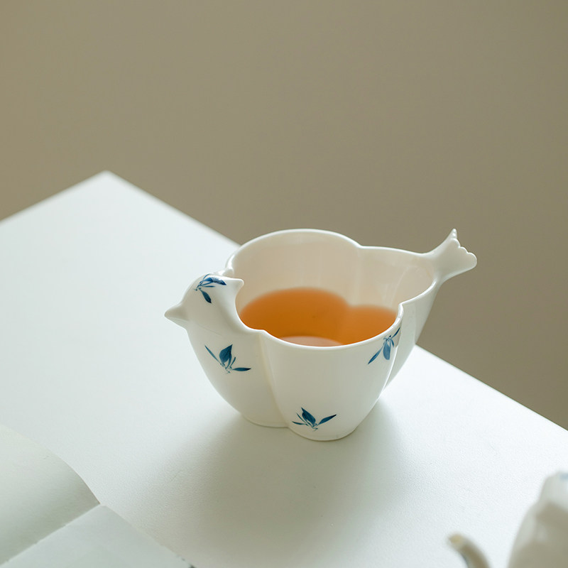 速发拓燕纯手绘蝴蝶兰花建水家用子厅创意土客造型陶瓷茶洗茶渣缸