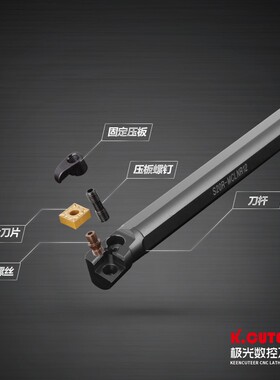 速发数控车刀内孔车刀杆S2刀R/25S/2S-RM12内圆镗孔0杆车床刀具