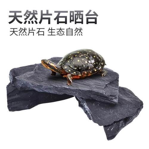 速发乌龟晒造晒背台景坡石头片石爬台鱼缸龟缸台爬石装饰躲避假山