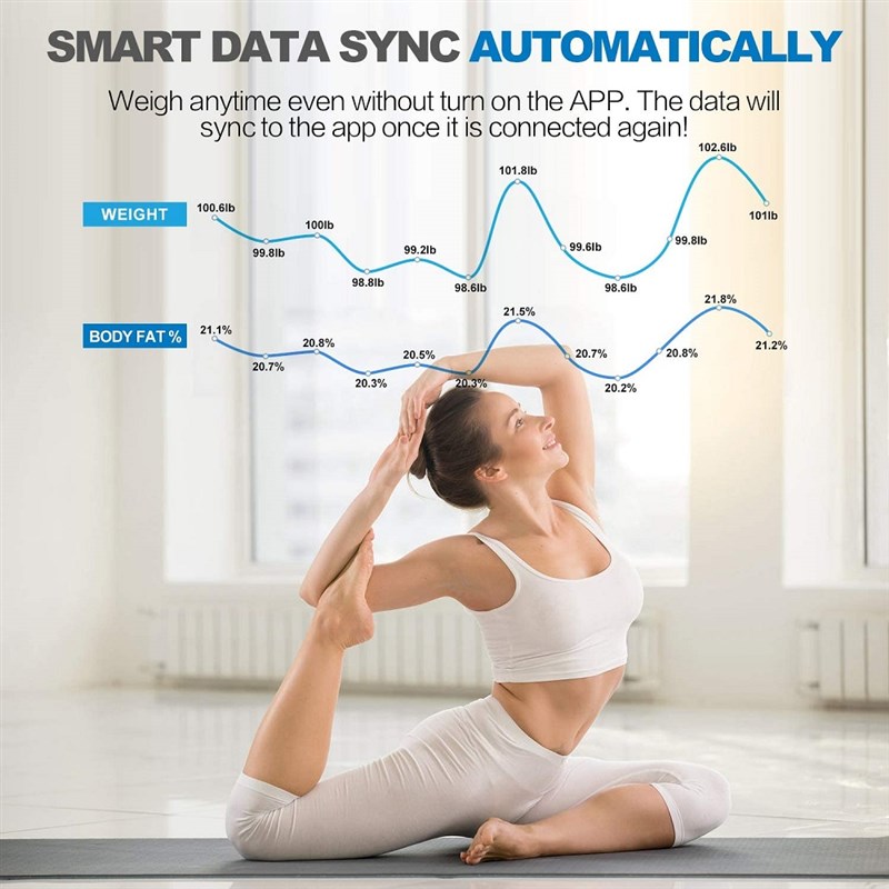 网红Airmsen Body Fat Scale Bluetooth-compatible Weight Scale 个人护理/保健/按摩器材 体重秤/健康秤/体脂秤 原图主图