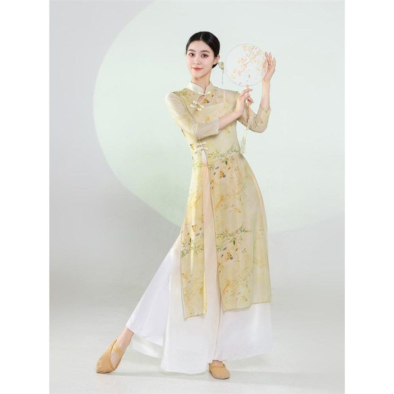 速发古典舞旗袍舞蹈服装中国风纱练功服身韵舞衣表演服舞飘服蹈逸