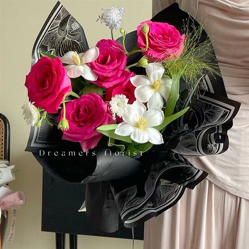 速发木兰果包膜防水冻花包花艺花束礼物包装纸花店纸装材料