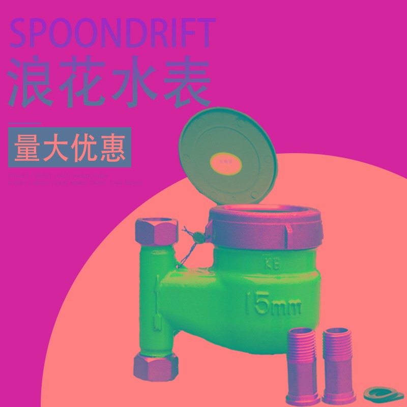 速发连云来立式水表家用下进上出4分自港水式翼旋防配件水表