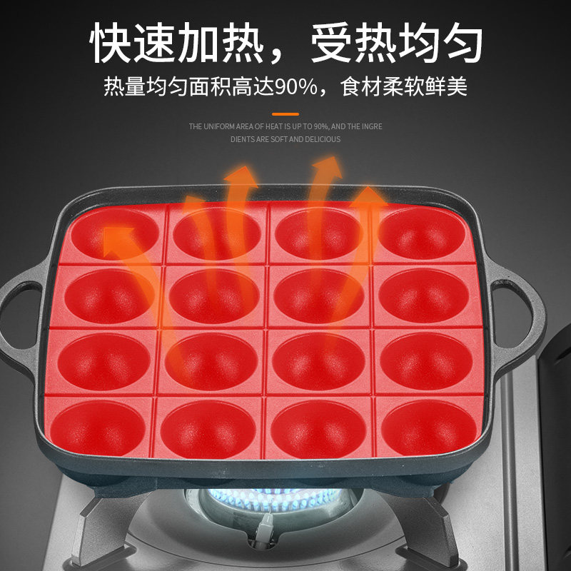现货速发章鱼小丸子烧烤盘日式不沾锅可携式卡式炉休闲家庭自驾户
