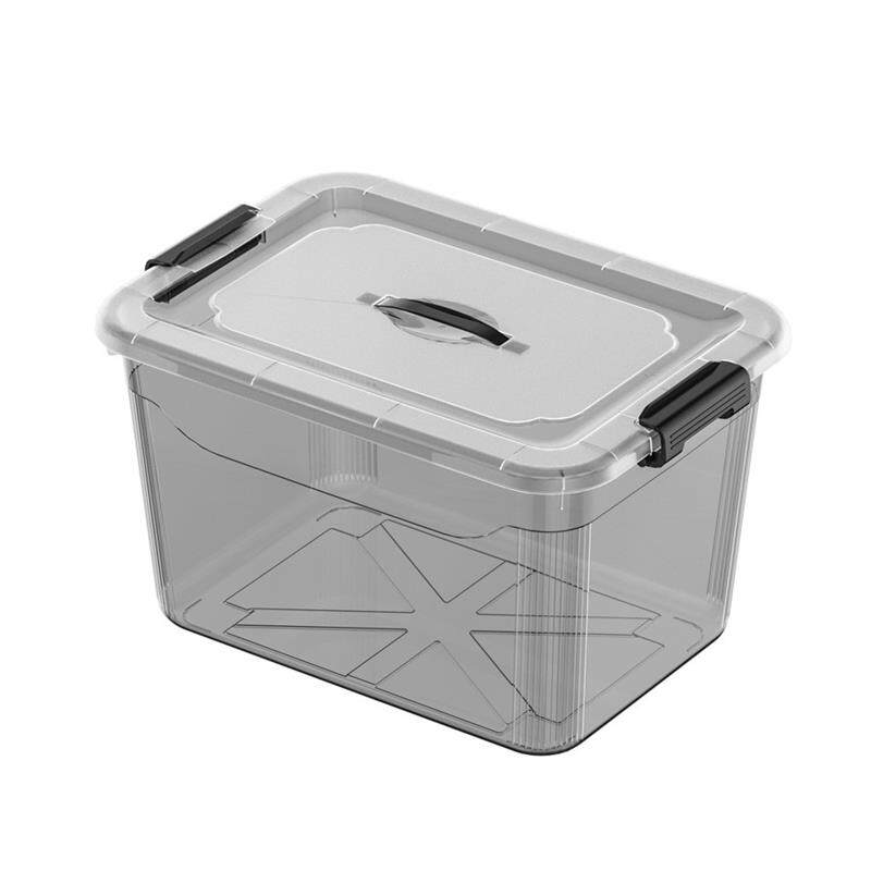 现货速发202新款透明塑胶收纳箱特大号家用衣物收纳箱桌面收纳盒